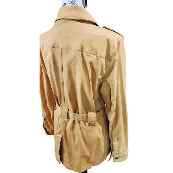 MARKET & SPRUCE NWOT Mustard Yellow Bambi Safari-Style Jacket Size 2 - Picture 8 of 11